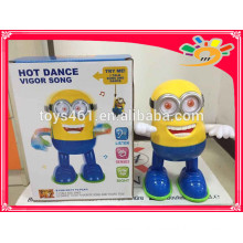 Los juguetes eléctricos de los minions del baile de la venta caliente juegan con los juguetes ligeros